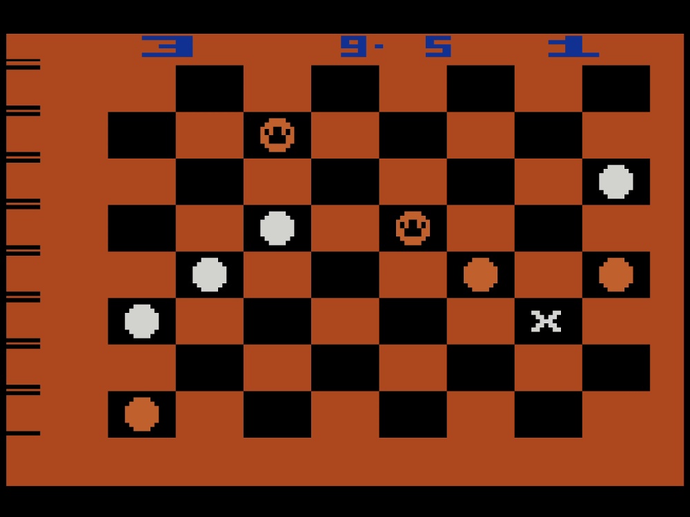 Gameplay of Video Checkers for Atari 2600